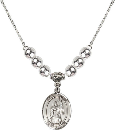 Saint Drogo Crystal Necklace | 3/4 inch | 6mm Beads | N32-8386
