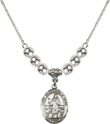 Saint Bernadine of Sienna Crystal Necklace | 3/4 inch | 6mm Beads | N32-8387