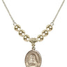 Saint Pauline Visintainer Crystal Necklace | 3/4 inch | 6mm Beads _x0014_  14kt Gold Filled