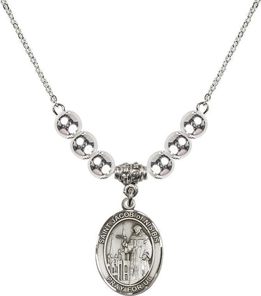 Collar de cristal de San Jacobo de Nísibis | 1,9 cm | Cuentas de 6 mm