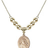 Saint Alphonsa of India Crystal Necklace | 3/4 inch | 6mm Beads _x0014_  14kt Gold Filled