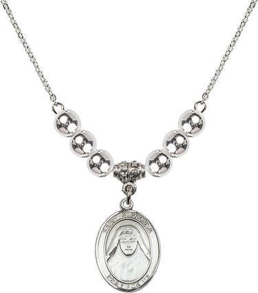 Collar de cristal de Santa Alfonsa de la India | 1,9 cm | Cuentas de 6 mm | N32-8406