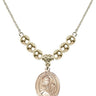 Saint Viator of Bergamo Crystal Necklace | 3/4 inch | 6mm Beads _x0014_  14kt Gold Filled