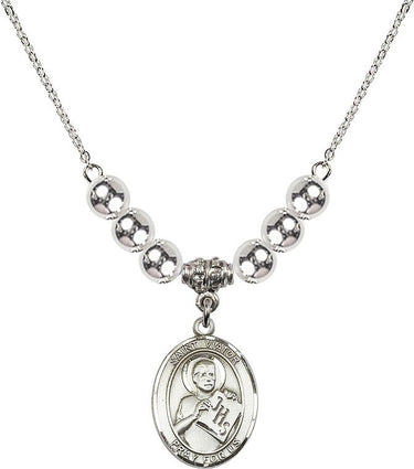 Collar de cristal de San Viator de Bérgamo | 1,9 cm | Cuentas de 6 mm | N32-8408