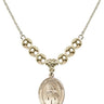 Saint Jeanne Jugan Crystal Necklace | 3/4 inch | 6mm Beads _x0014_  14kt Gold Filled