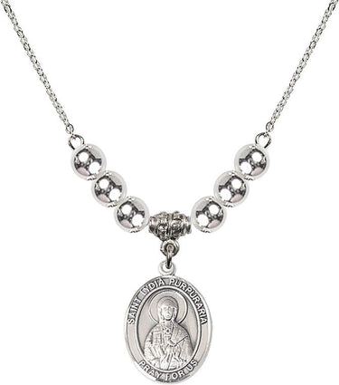 Collar de cristal de Santa Lidia Purpuraria | 1,9 cm | Cuentas de 6 mm | N32-8411