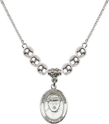 Collar de cristal de San Damián de Molokai | 1,9 cm | Cuentas de 6 mm | N32-8412