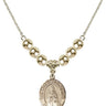 Our Lady of Rosa Mystica Crystal Necklace | 3/4 inch | 6mm Beads _x0014_  14kt Gold Filled