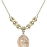 Saint Margaret Mary Alacoque Crystal Necklace | 3/4 inch | 6mm Beads _x0014_  14kt Gold Filled