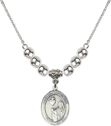 Collar de cristal de Santa Margarita María Alacoque | 1,9 cm | Cuentas de 6 mm | N32-8420
