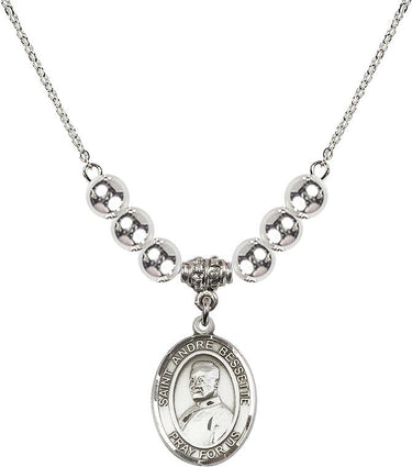 Saint Andre Bessette Crystal Necklace | 3/4 inch | 6mm Beads