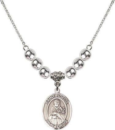 Saint Fidelis of Sigmaringen Crystal Necklace | 3/4 inch | 6mm Beads