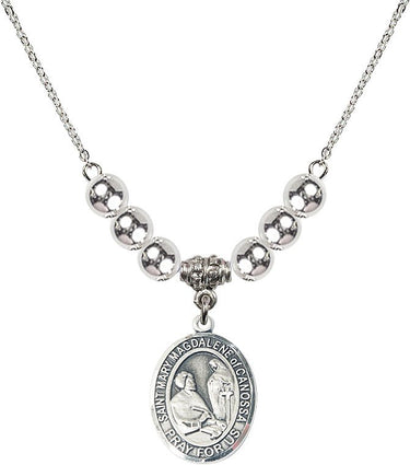 Saint Mary Magdalene of Canossa Crystal Necklace | 3/4 inch | 6mm Beads