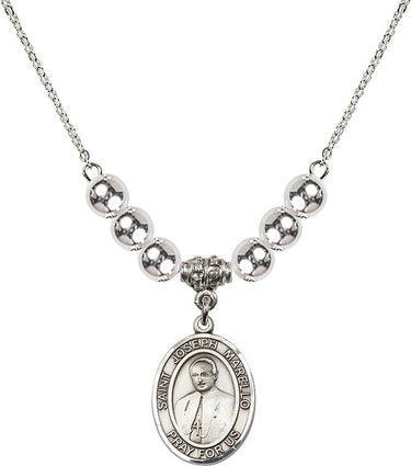 Saint Joseph Marello Crystal Necklace | 3/4 inch | 6mm Beads | N32-8430