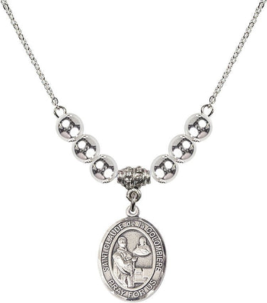 Saint Claude de la Colombiere Crystal Necklace | 3/4 inch | 6mm Beads