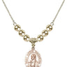 Saint Kateri Tekakwitha Crystal Necklace | 3/4 inch | 6mm Beads _x0014_  14kt Gold Filled