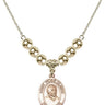 Saint Peter Claver Crystal Necklace | 3/4 inch | 6mm Beads _x0014_  14kt Gold Filled