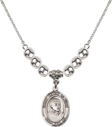 Saint Peter Claver Crystal Necklace | 3/4 inch | 6mm Beads | N32-8442
