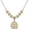 Saint Christopher Crystal Necklace | 3/4 inch | 6mm Beads _x0014_  14kt Gold Filled