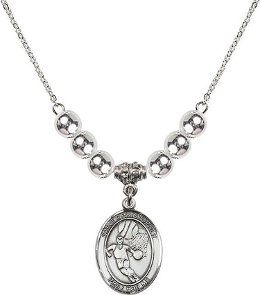 Collar de baloncesto de cristal de San Cristóbal | 3/4 pulgada | Cuentas de 6 mm | N32-8502