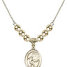 Saint Christopher Crystal Necklace | 3/4 inch | 6mm Beads _x0014_  14kt Gold Filled