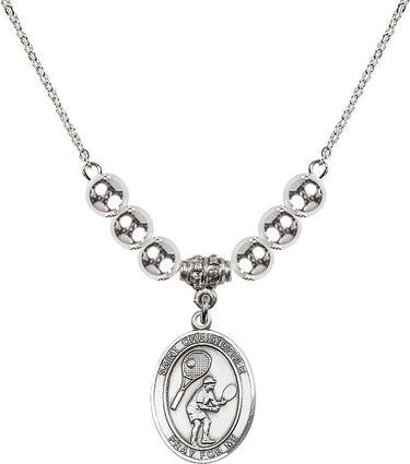 Collar de tenis de cristal de San Cristóbal | 1,9 cm | Cuentas de 6 mm | N32-8505