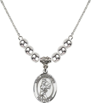 Collar de cristal de sóftbol de San Cristóbal | 1,9 cm | Cuentas de 6 mm | N32-8507