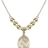 Saint Christopher Crystal Necklace | 3/4 inch | 6mm Beads _x0014_  14kt Gold Filled