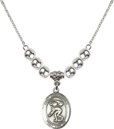 Collar de natación de cristal de San Cristóbal | 3/4 pulgada | Cuentas de 6 mm | N32-8511