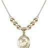 Saint Christopher Crystal Necklace | 3/4 inch | 6mm Beads _x0014_  14kt Gold Filled