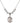 Saint Sebastian Crystal Necklace | 3/4 inch | 6mm Beads _x0014_  Sterling Silver