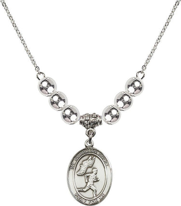 Guardian Angel Track & Field Men Crystal Necklace | 3/4 inch