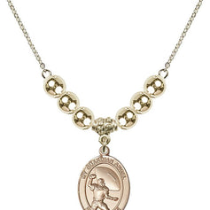 Guardian Angel Crystal Necklace | 3/4 inch | 6mm Beads _x0014_  14kt Gold Filled