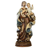 6 inch hand-painted resin Saint Joseph statue, patron saint of fathers and families, RosaryCard