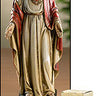 Sacred Heart of Jesus statue 8 inches hand-painted with Italian-inspired detail flames and crown of thorns