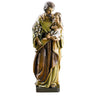 8 inch hand-painted resin Saint Joseph statue in traditional robes by RosaryCard