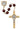 8mm mahogany wood St. Benedict rosary with two-tone zinc crucifix and center medal in deluxe gift box