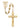 6mm gold-plate metal rosary with matching gold-plate pewter crucifix and center piece in a deluxe gift box