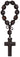 One Decade Dark Brown Jujube Bead Rosary R3613
