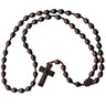 22 inch jujube wood rosary with 12mm teardrop beads on strong cord handcrafted by RosaryCard