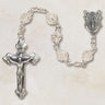 Sterling silver clear crystal rosary with 6mm Austrian beads and 1.75 inch crucifix Vienna Collection