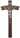 Wall Walnut Wood Crucifix Pewter Corpus 10 WP14