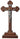 Standing Crucifix Walnut/Pewter 11