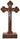 9" Walnut Standing Crucifix with Resin Corpus - A Testament to Faith
