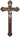 14 inch walnut wood wall crucifix with resin corpus and budded cross design for Catholic home decor
