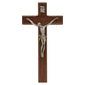 7 inch traditional hardwood wall crucifix with detailed resin corpus by RosaryCard