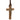 Men's Brown Wood Cross Necklace with Leather Cord - 3" Crucifix