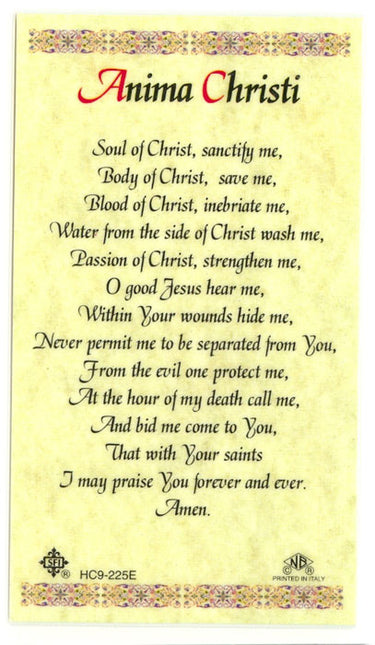 Crucifixion Laminated Prayer Card | Catholic Holy Card with Prayer | Wallet Size