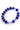 Cobalt Blue Cross Crystal Bracelet | 10mm Faceted Beads | Stretchable