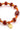 Red Onyx Stone Catholic Bracelet | 7mm Beads | Gold-Tone Caps | Stretchable | RosaryCard